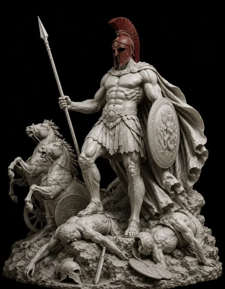 Marble sculpture of Ares