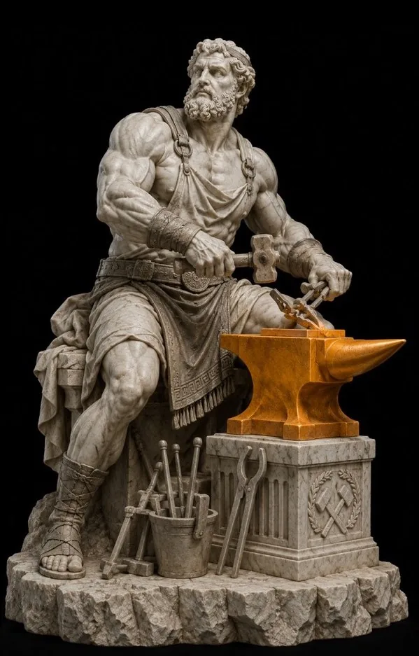 Marble sculpture of Hephaestus