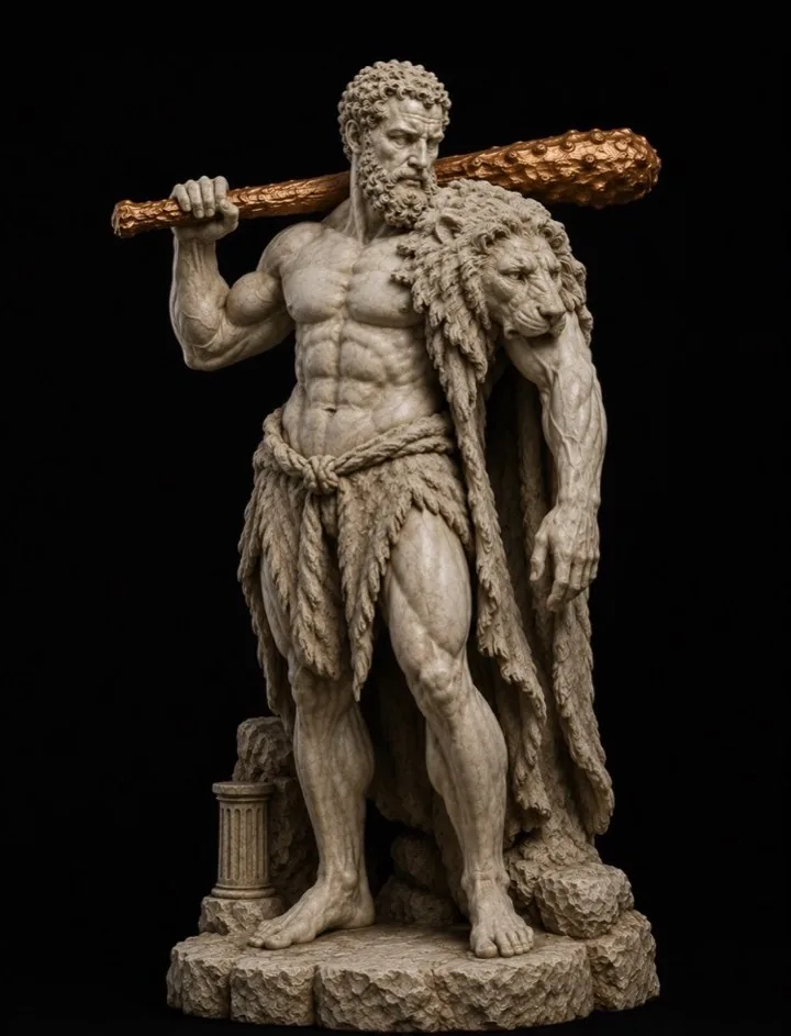 Marble sculpture of Hercules