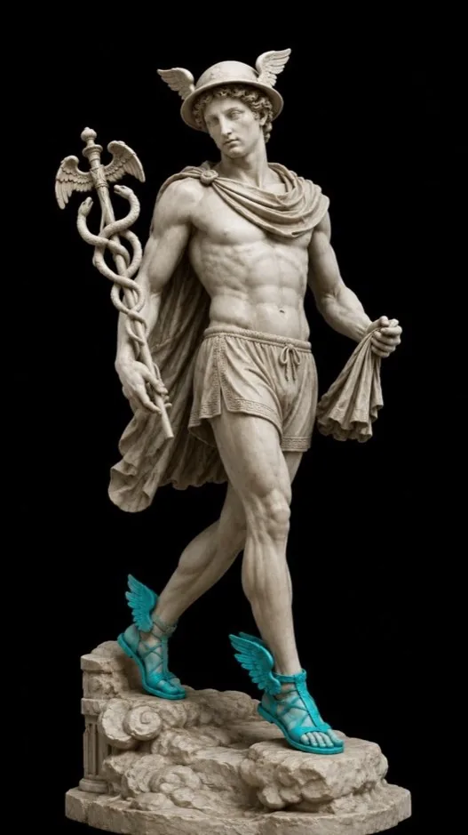 Marble sculpture of Hermes