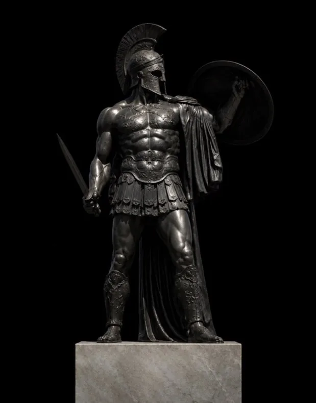 Marble statue of Achilles