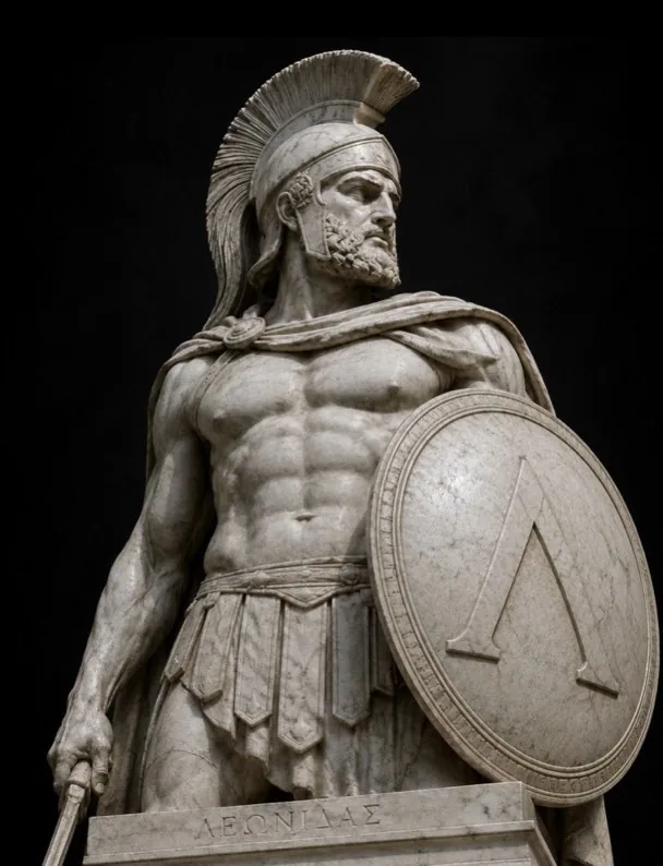 Marble statue of Leonidas